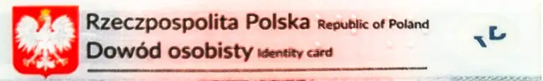 Rzeczpospolita Polska, dowód osobisty. Dowód osobisty zmarłej osoby, obywatela Polski.